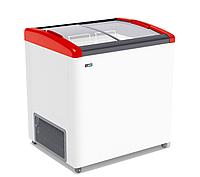 ЛАРЬ МОРОЗИЛЬНЫЙ GELLAR FG 275 E ГНУТОЕ СТЕКЛО КРАСНЫЙ (ПРОПАН)