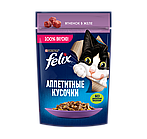 Felix, Феликс кусочки с ягнёнком в желе для кошек, пауч*75гр