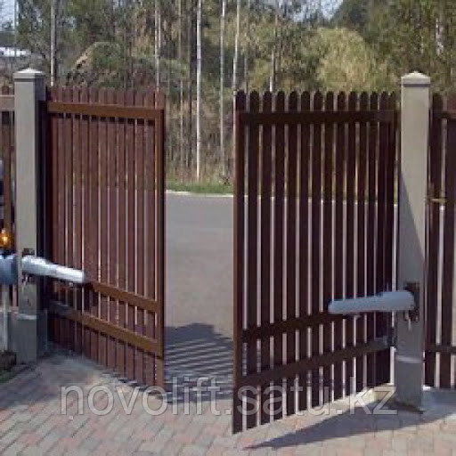 Распашные ворота Евроштакет с автоматикой - фото 1 - id-p114780905