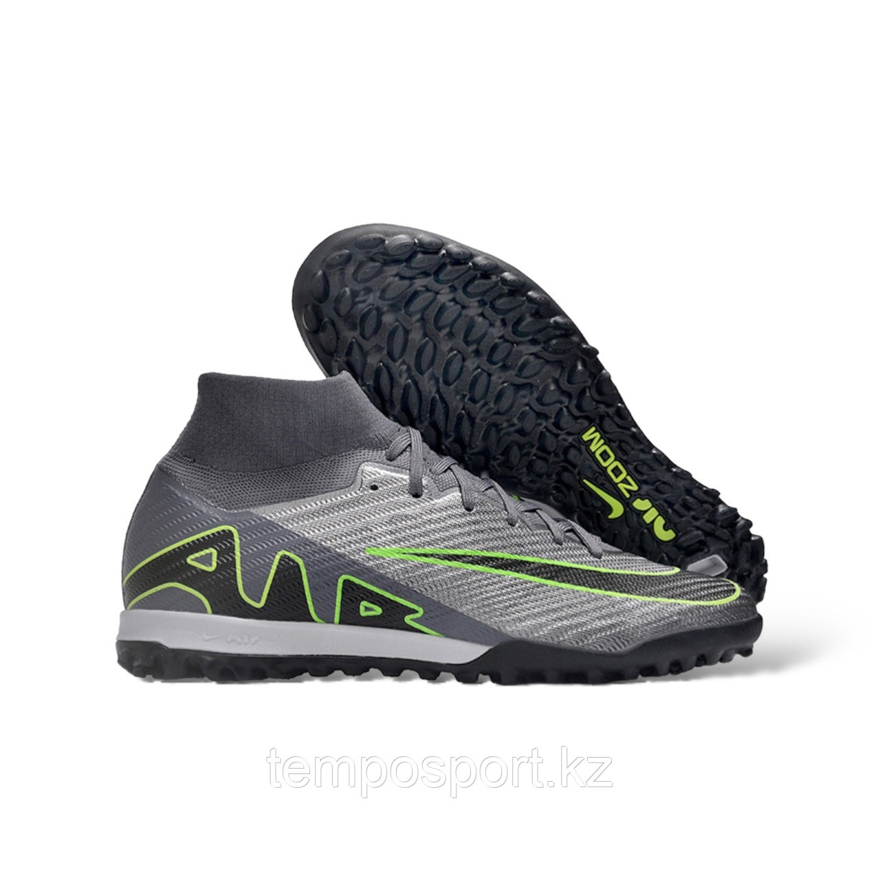Nike Mercurial Air Zoom Superfly подростковые сороконожки 35-38 серый - фото 1 - id-p114780938