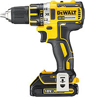 Дрель-шуруповерт ударная аккумуляторная 18 В XR BL TSTAK с аксессуарами DeWalt DCK795S2T