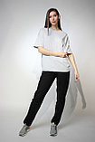 Костюм футболка Oversize Премиум и трико 2-хнитка прямые серый черный, фото 6