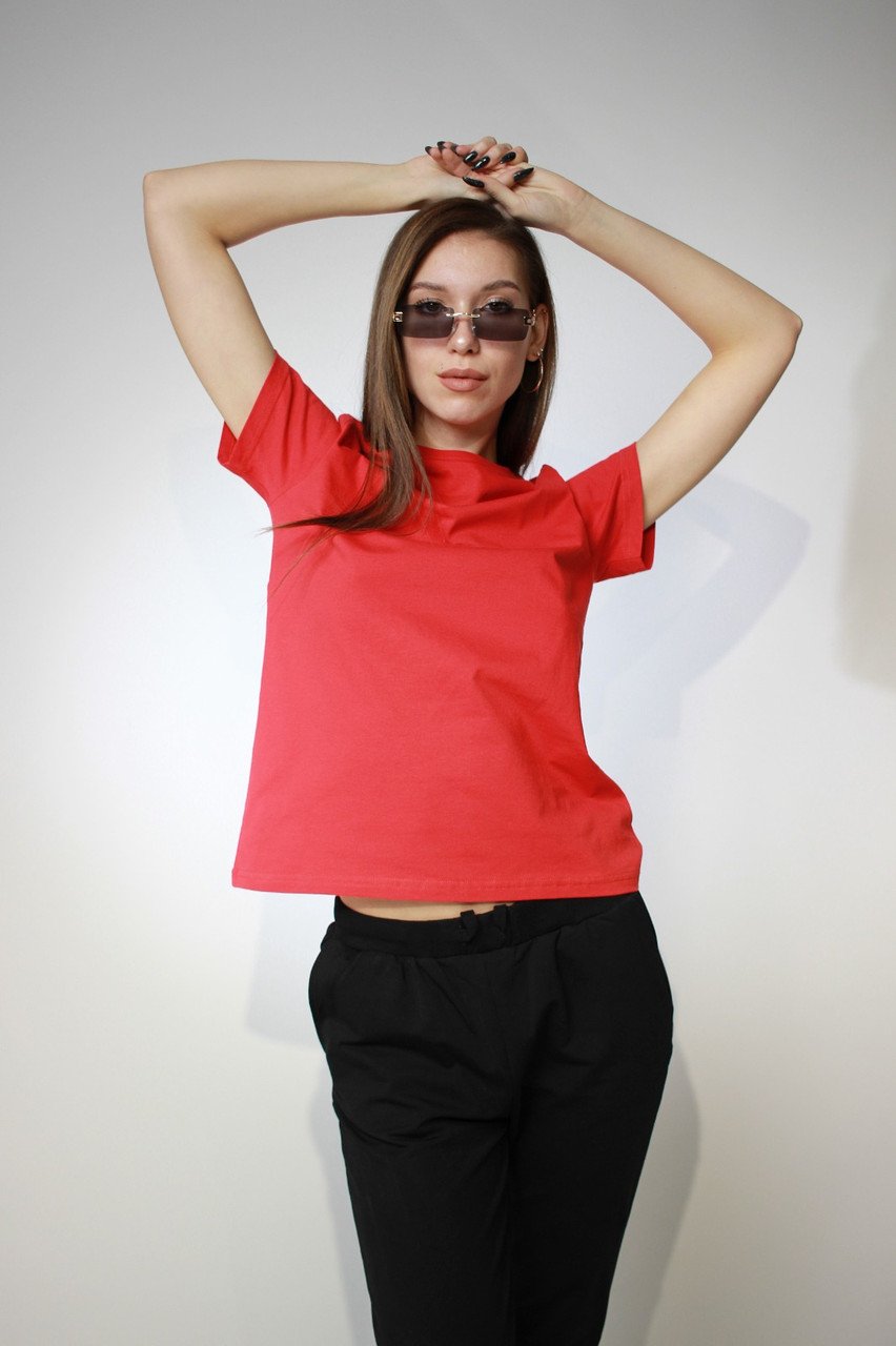 Костюм футболка Classic женская и трико 2-хнитка красный черный - фото 9 - id-p114783562