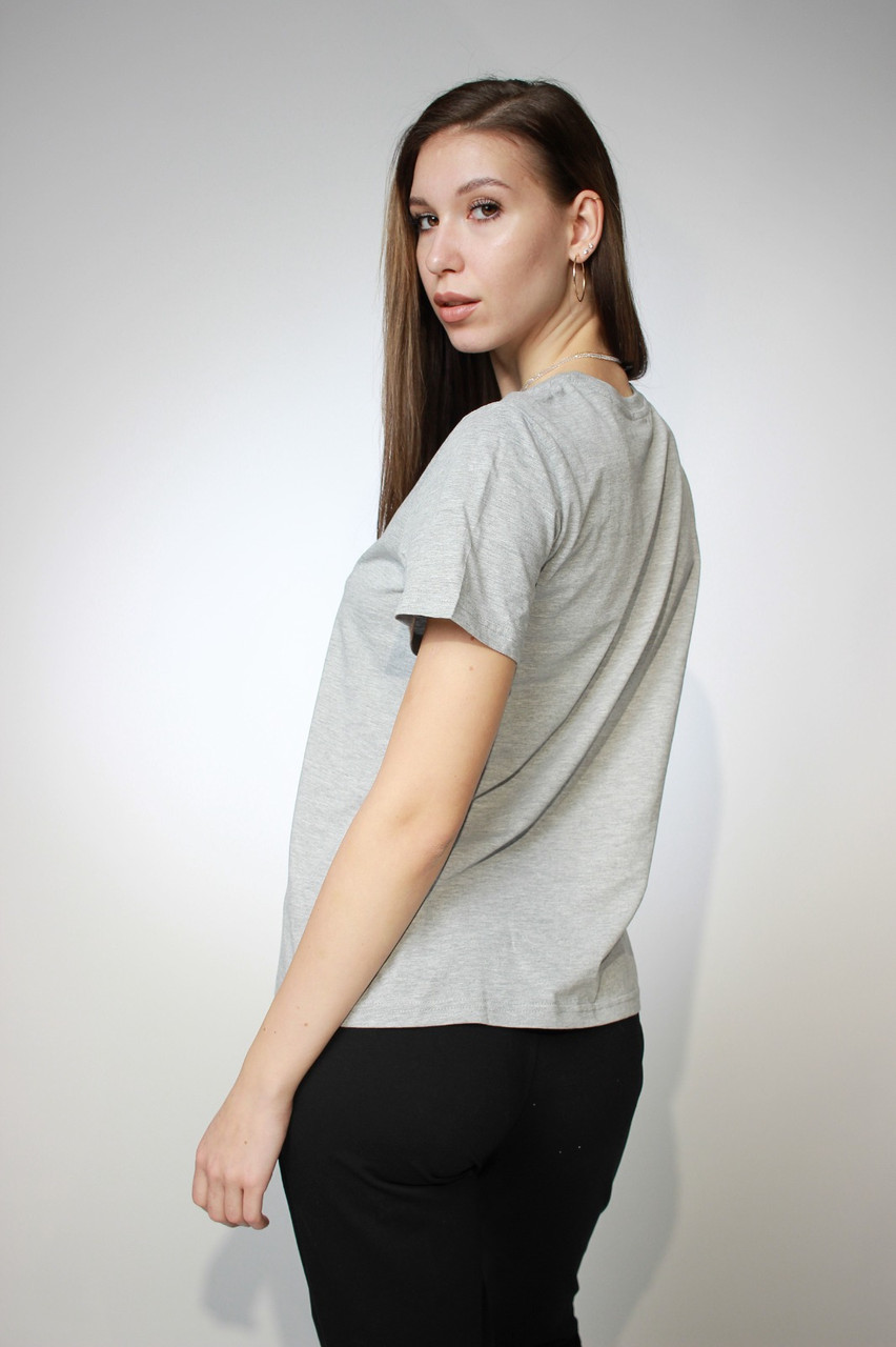 Костюм футболка Classic женская и трико 2-хнитка серый черный - фото 8 - id-p114783569