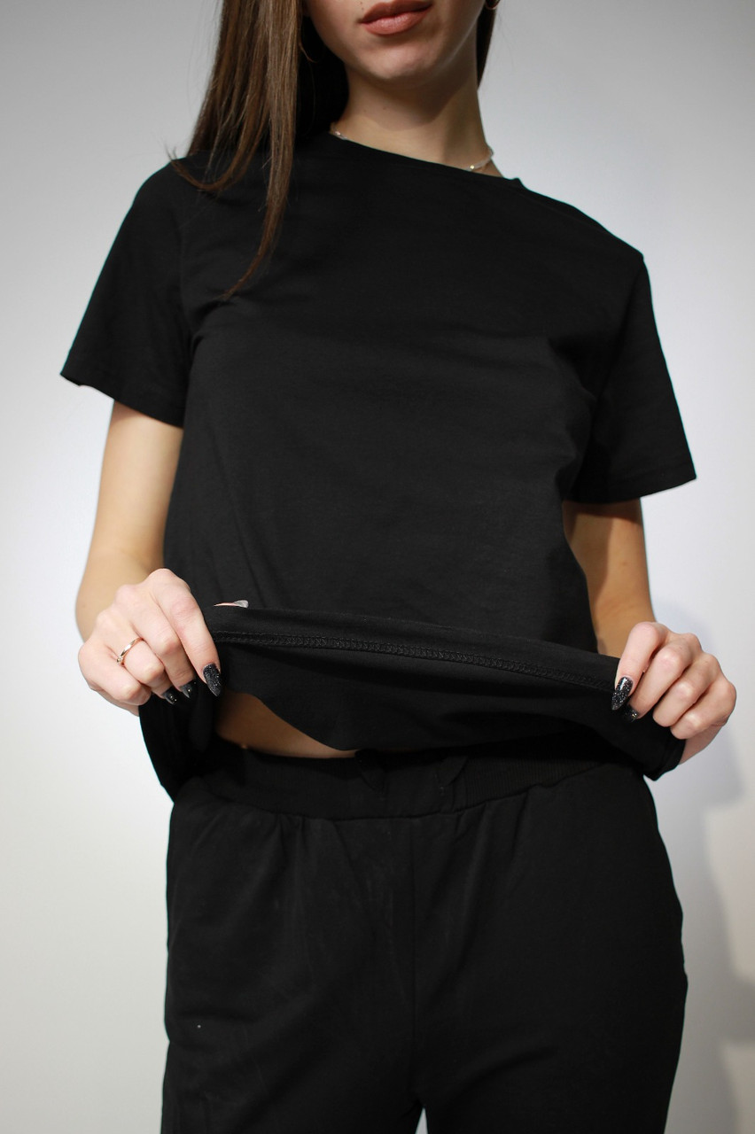 Костюм футболка Classic женская и трико 2-хнитка черный - фото 6 - id-p114783580