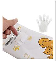 Влажные салфетки-перчатки для животных кошек и собак
