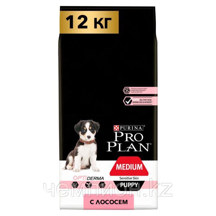 Pro Plan Puppy Sensitive Medium, Про План корм для щенков с чувств. пищеварением, с лососем, уп. 12кг - фото 1 - id-p38032571