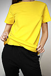 Костюм футболка Classic женская и трико 2-хнитка желтый черный, фото 5