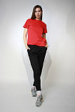 Костюм футболка Classic женская и трико 2-хнитка красный черный, фото 6