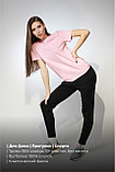 Костюм футболка Classic женская и трико 2-хнитка розовый черный, фото 4