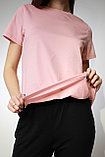 Костюм футболка Classic женская и трико 2-хнитка розовый черный, фото 7