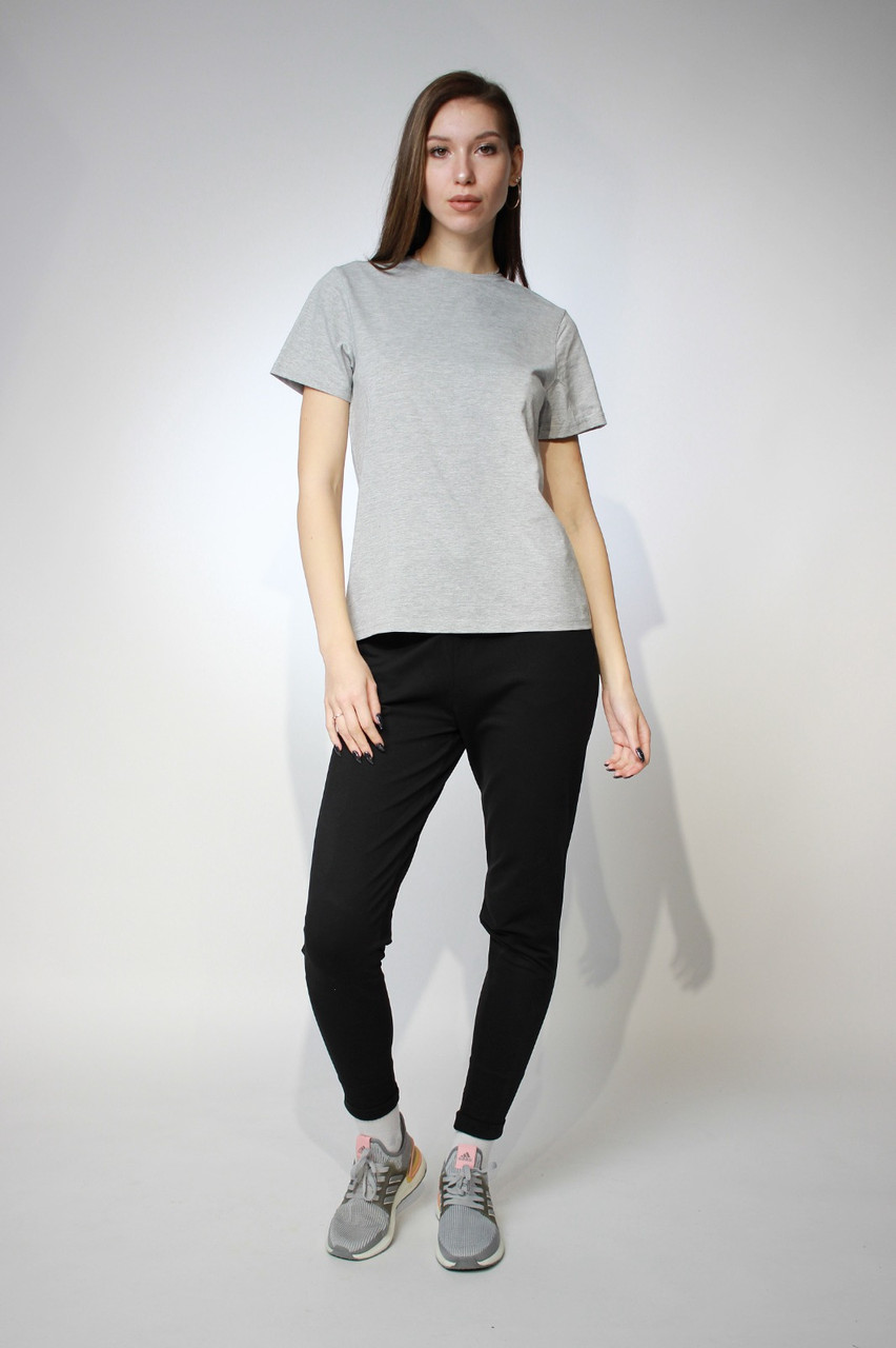Костюм футболка Classic женская и трико 2-хнитка серый черный - фото 3 - id-p114784044