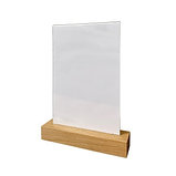 Тейбл тент (менюхолдер) с деревянным основанием (бук) А4, фото 6