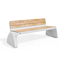 Скамейка уличная из композитного мраморного камня Arhitas Garden Bench Two