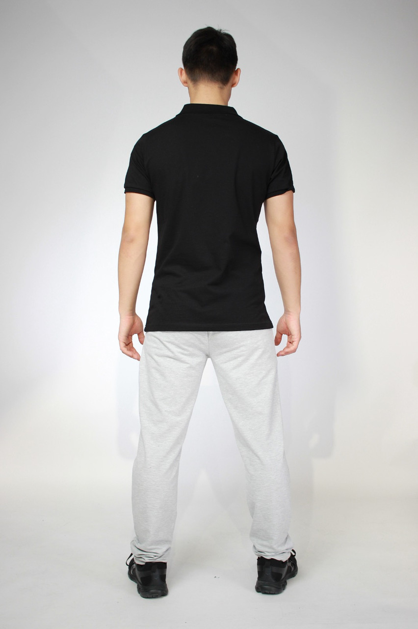 Костюм футболка Polo и трико 2-хнитка черный серый - фото 4 - id-p114784898