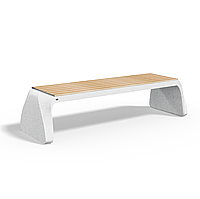 Скамейка уличная из композитного мраморного камня Arhitas Garden Bench One