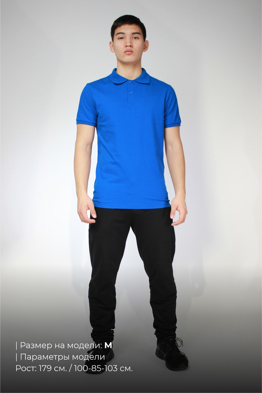 Костюм футболка Polo и трико 2-хнитка ярко-синий черный - фото 2 - id-p114785020