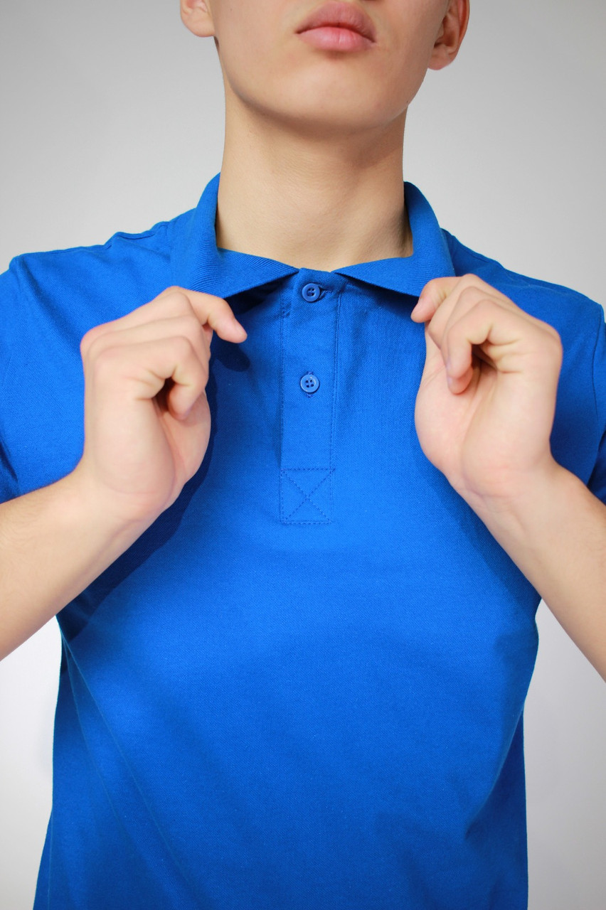 Костюм футболка Polo и трико 2-хнитка ярко-синий черный - фото 5 - id-p114785023