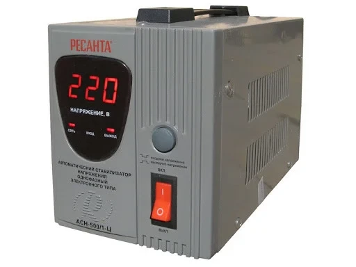 Стабилизатор напряжения электронный (Релейный) - РЕСАНТА ACH-500/1-Ц-500 Вт - фото 1 - id-p100801160