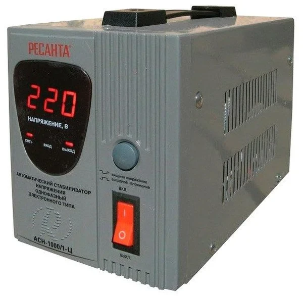 Стабилизатор напряжения электронный (Релейный) - РЕСАНТА ACH-1000/1-Ц-1 кВт - фото 1 - id-p100801162