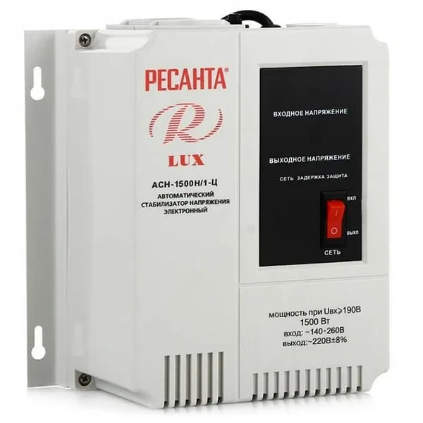 Стабилизатор напряжения электронный (Релейный) - РЕСАНТА ACH-1500Н/1-Ц-1.5 кВт - Настенный - фото 1 - id-p100801166