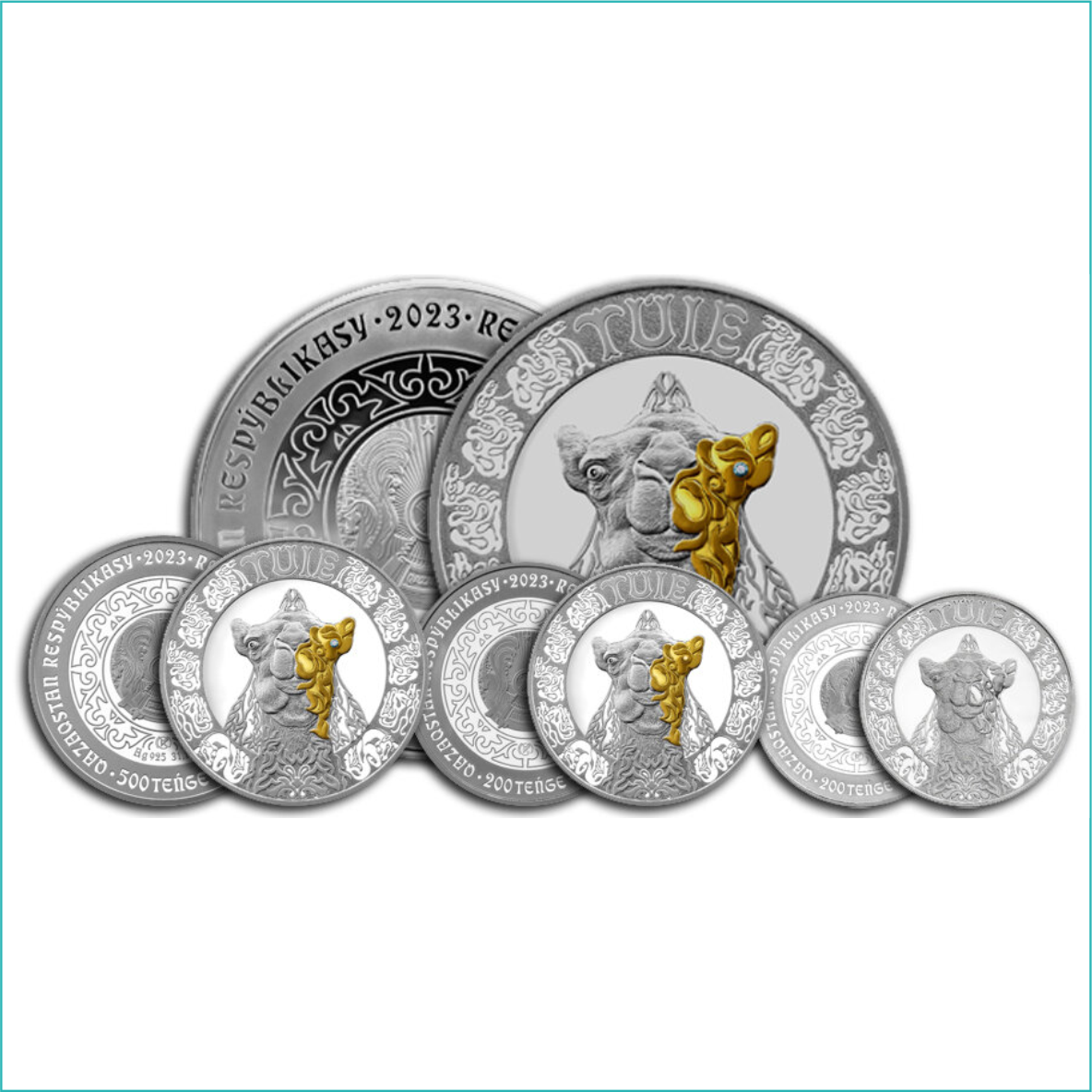 Монета "Верблюд - Tuie" 200 тенге Казахстан (Мельхиор в блистере) - фото 5 - id-p114792160