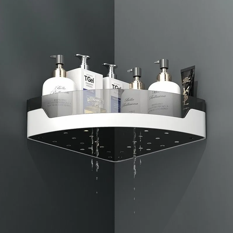 Угловая подвесная полка для ванной комнаты самоклеющаяся, фото 1