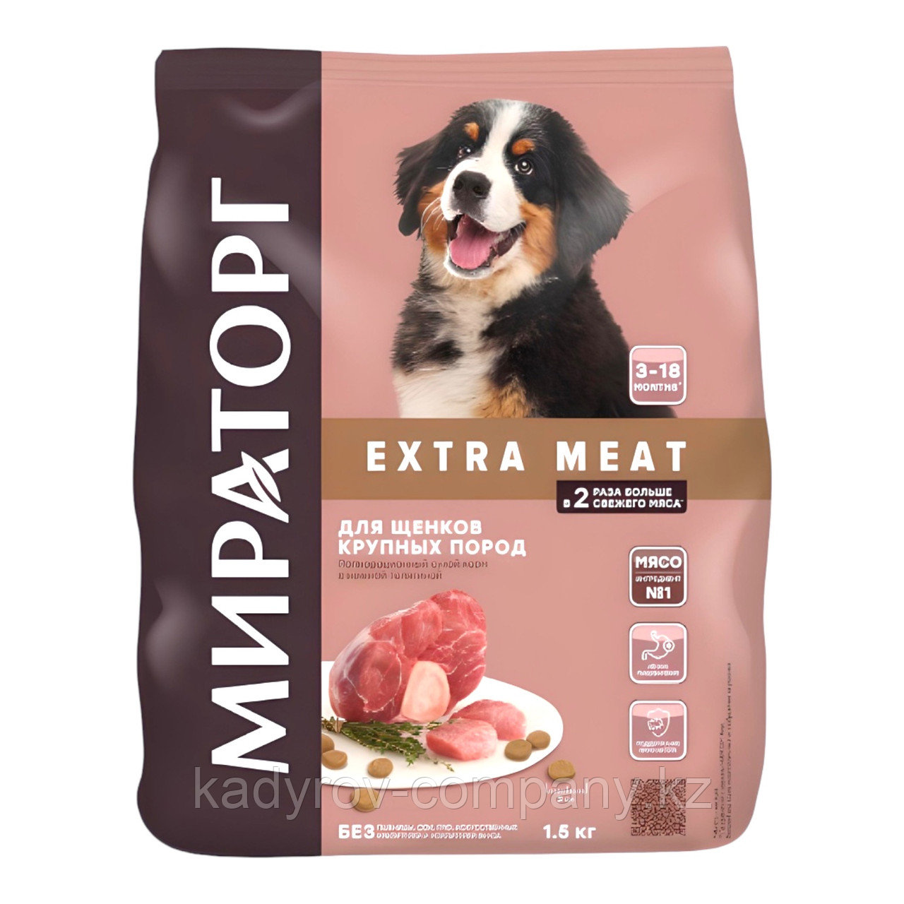 Extra Meat Пауч Влаж.корм для взрослых собак всех пород "Ягнёнок в соусе" 0,085 кг*24 - фото 1 - id-p114666933