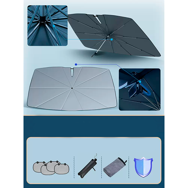 Шторка, козырек, зонт от солнца для авто Zeekr 001 на лобовое стекло - фото 3 - id-p114782839