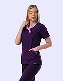 Медицинский костюм Sun фиолетовый, фото 3