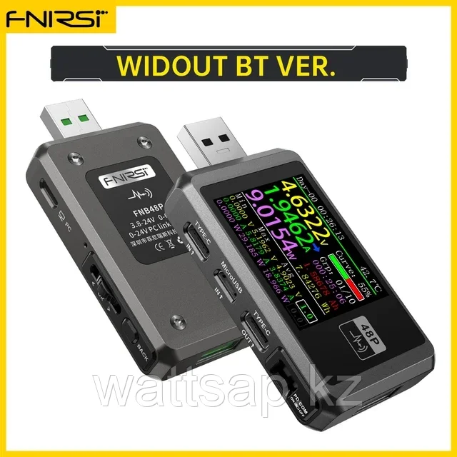 USB-тестер FNIRSI FNB48P цифровой вольтметр амперметр - фото 1 - id-p114863433
