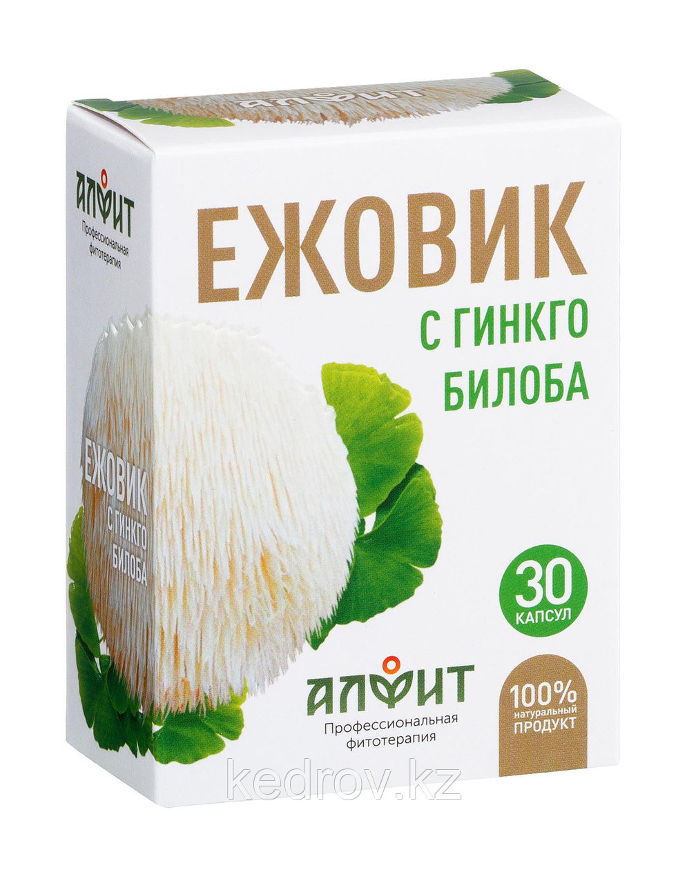Концентрат на растительном сырье "Ежовик с гинкго билоба", 30 капсул по 500 мг.