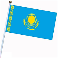 Флажок Казахстана (21х14 см. с флагштоком)