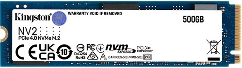 Твердотельный накопитель 500Gb SSD M.2 2280 Kingston SNV2S/500G NVMe PCIe Gen 4.0x4 Lane - фото 1 - id-p112551127