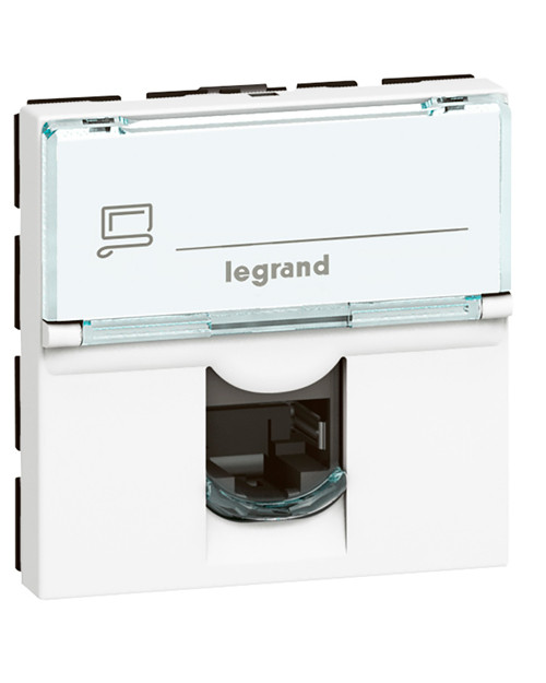 Розетка сетевая Legrand 076555 MOSAIC RJ45 FTP кат5е 2мод бел - фото 1 - id-p114871112