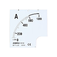 Шкала для амперметра ANDELI 1500/5 1500/5 96*96 (scale)