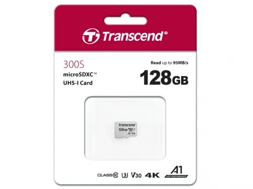 Карта памяти MicroSD 128GB Class 10 U3 Transcend TS128GUSD300S - фото 1 - id-p104448907