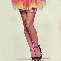 Женские колготки в сетку розовые