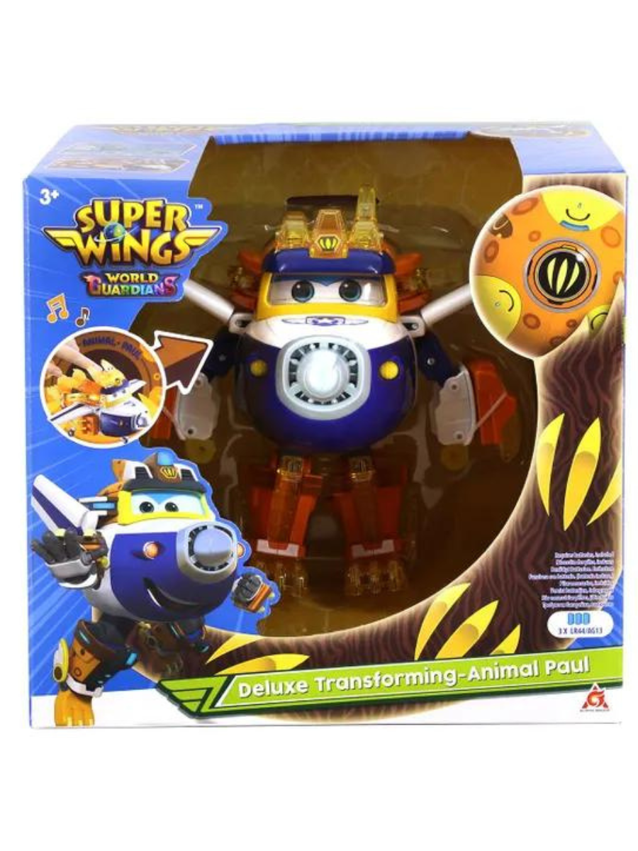 Трансформер Super Wings Пол Делюкс Защитник мира