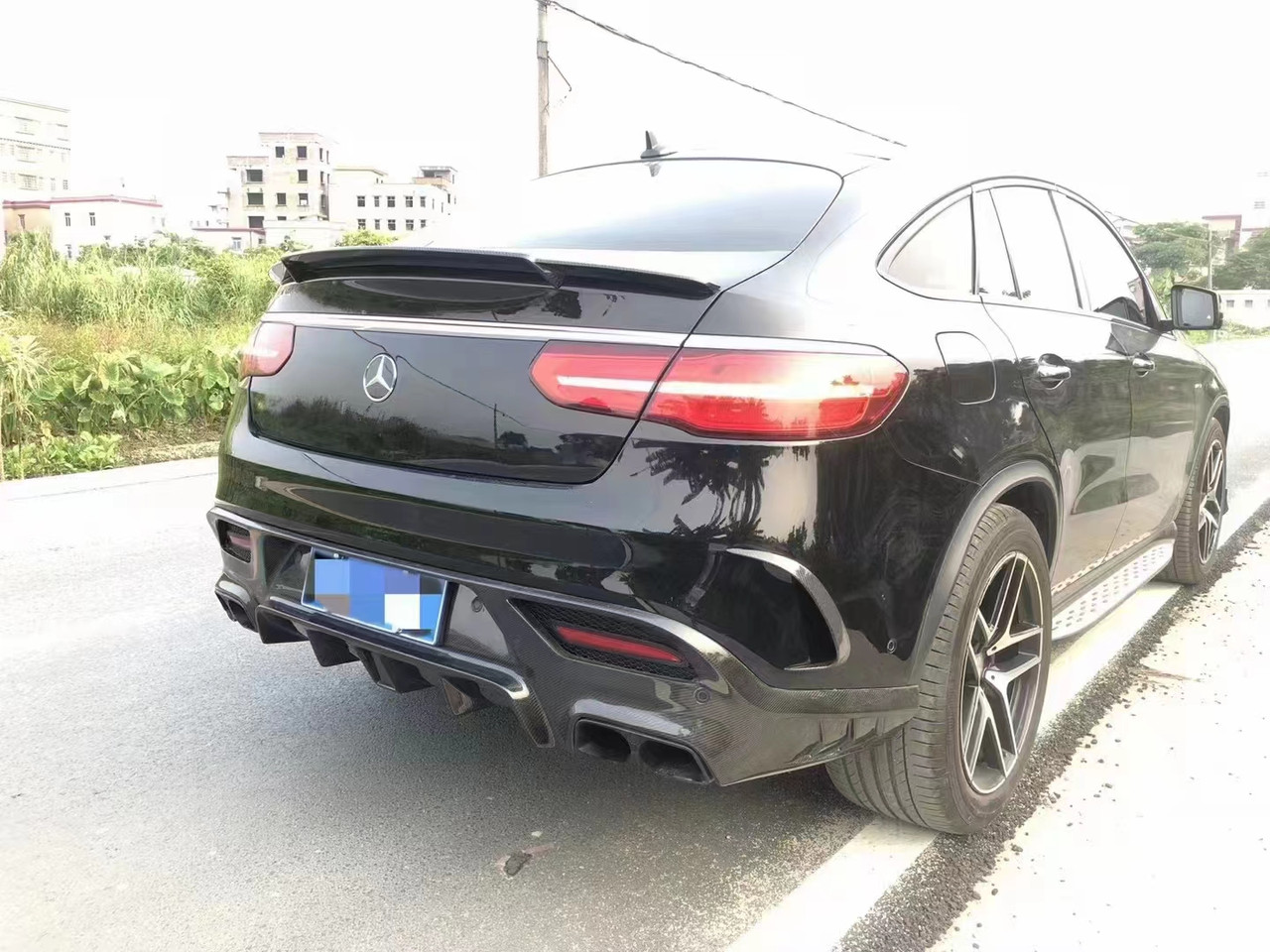 Карбоновый диффузор заднего бампера для Mercedes-Benz GLE 63 AMG C292 2015-2019