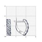 Серьги из серебра с фианитами SOKOLOV 94022464 покрыто  родием с английским замком, фото 6