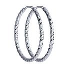 Серьги конго из серебра с алмазной гранью SOKOLOV 94140030 серебро с родием коллекц. SKLV, фото 4