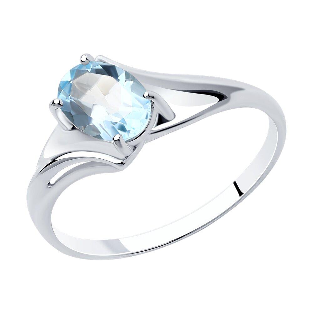 Кольцо из серебра с топазом Diamant 94-310-00587-1 покрыто  родием