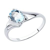Кольцо из серебра с топазом Diamant 94-310-00587-1 покрыто родием