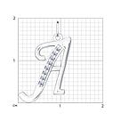 Подвеска-буква из серебра с фианитами SOKOLOV 94031364 покрыто  родием, фото 5