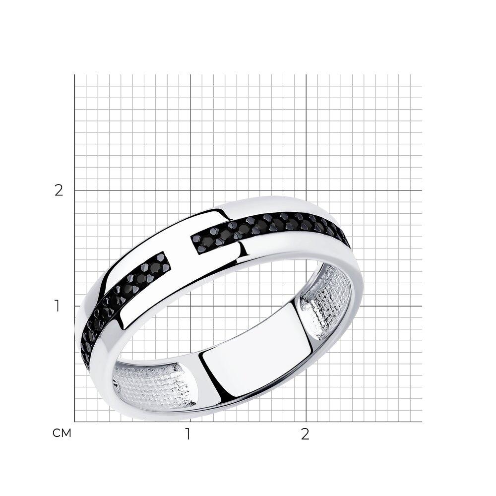 Кольцо из серебра с фианитами Diamant 94-110-01277-1 покрыто родием коллекц. Для него - фото 5 - id-p94944598