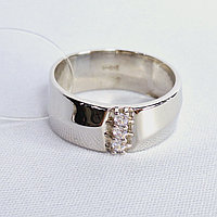 Серебряное кольцо Фианит Aquamarine 68659А.5 покрыто родием коллекц. Rich