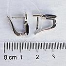 Серьги серебряные классические Фианит Наносапфир Aquamarine 46840АБ.5 серебро с родием коллекц. Клеопатра, фото 3