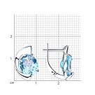 Серьги из серебра с топазами SOKOLOV 92022332 покрыто  родием с английским замком, фото 3