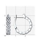 Серьги из серебра с фианитами SOKOLOV 94025640 покрыто  родием с английским замком, фото 6